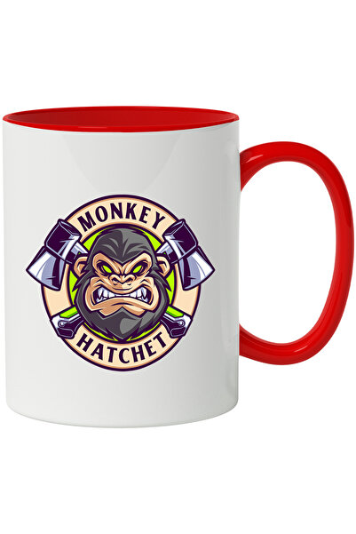 StoryGift Romania Cana Cu Mesaj Monkey Hatchet, Maimuta, Topor, Emblema, Cerc...