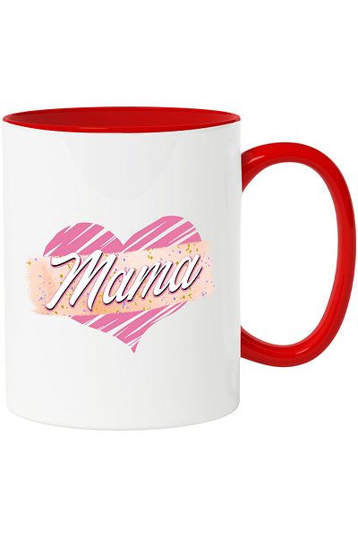 StoryGift Romania Mug with the message "Mother", illustration, mother, heart, love, affection, respect, help, With