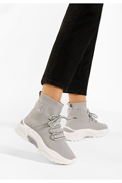 B T Shoes Šedé kotníkové tenisky Loving