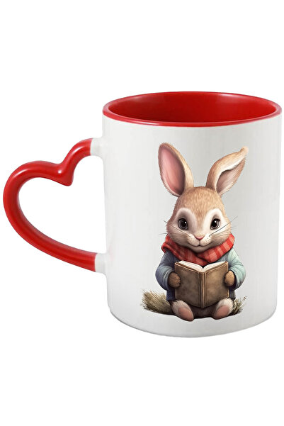 StoryGift Romania Cana Cu Un Iepuras Care Tine O Carte Deschisa | Ilustratie ...