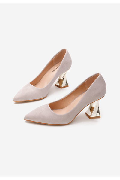 B T Shoes Šedé lodičky Rociana