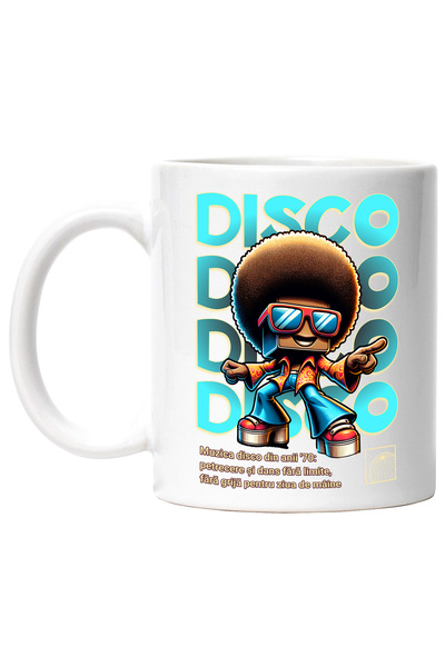 StoryGift Romania Cana Femeie Stil Afro American Disco Distractie, 330ml, Cer...