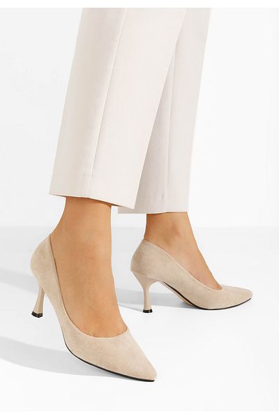 B T Shoes Camiliana khaki thin heel shoes