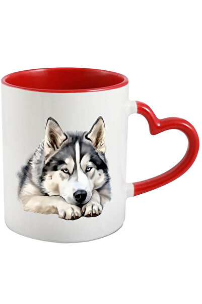 StoryGift Romania Cana Cu Un Caine Husky Care Sta Degeaba | Intins | Ilustrat...