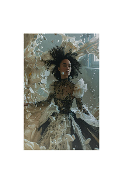 StoryGift Romania Tablou Canvas: Emoții Și Speranțe Ale Tinerei În Alb Și Neg...