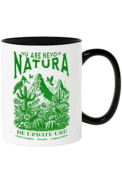 StoryGift Romania Cana Natura Nu Are Nevoie De Update-uri Padure Jungla, 330ml, Ceramica Cu Maner , Cu ,stg