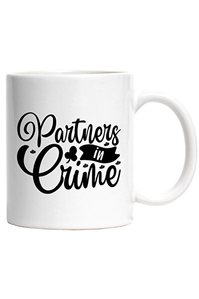 StoryGift Romania Mug with hearts and the text "Partners in crime" - partners...
