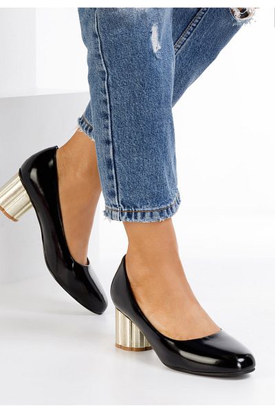 B T Shoes Pantofi Cu Toc Lalita Negri