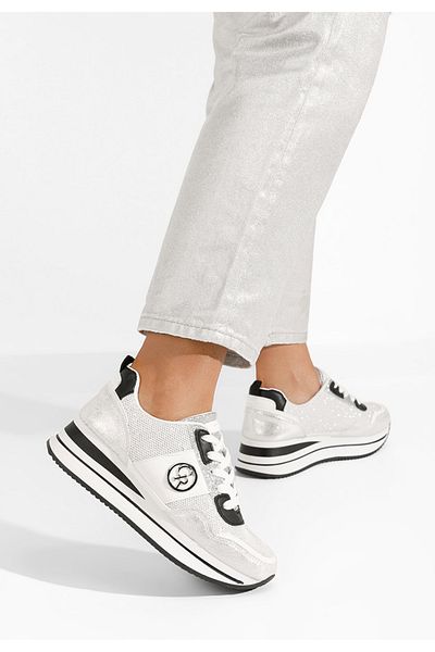 B T Shoes Sneakers Cu Platforma Zarida Argintii