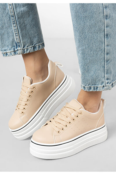 B T Shoes Sneakers Cu Platformă Asalia Bej