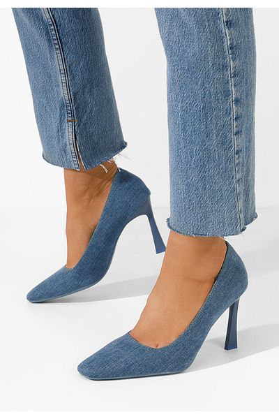 B T Shoes Pantofi Cu Toc Subtire Vuria Denim