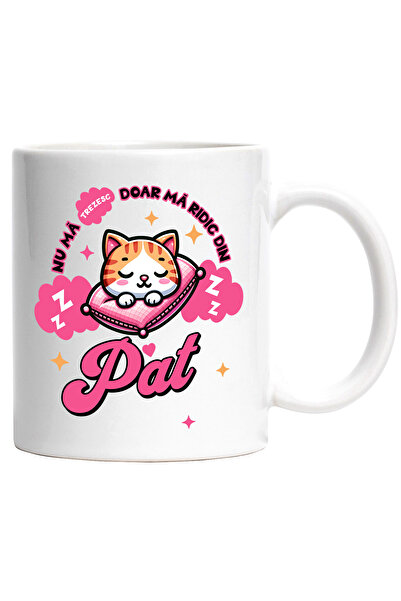 StoryGift Romania Cana Nu Ma Trezesc Doar Ma Ridic Din Pat Pisica Somn, 330ml...