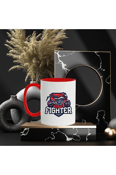 StoryGift Romania Mug With Message In English Street Fighter, Emblem, Motorcycle, Multicolor 330 ml, With ,STG