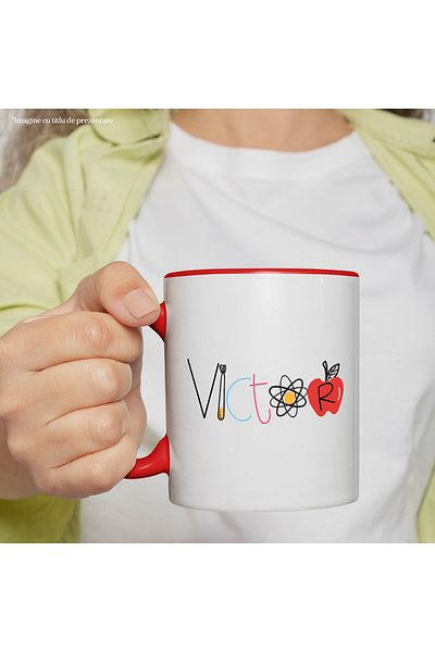 StoryGift Romania Mug With Name Victor, and Funny Message, Curious, Sociable, Galagio, 330ml, Ceram, With,STG