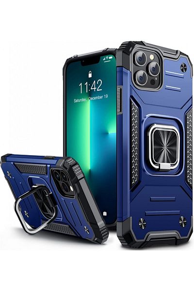 Vakoo Husă de protecție pentru iPhone 13 PRO MAX Vakoo, TPU, albastru închis/negru, 6,7 inci