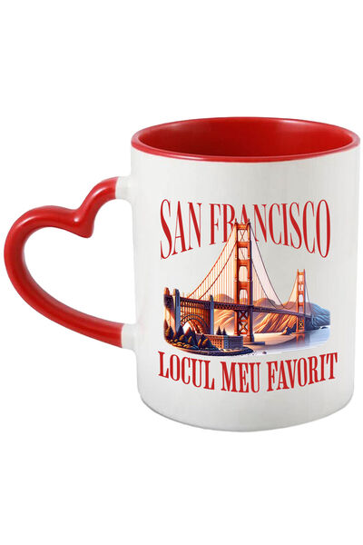 StoryGift Romania Cana Cu Priveliste Pod San Francisco, Apus De Soare Calator...