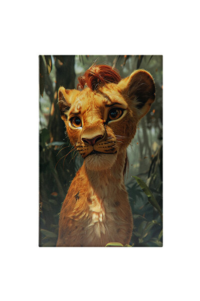 StoryGift Romania Tablou Canvas: Desen Pui De Leu Cu Ochi Mari, Personaj Anim...