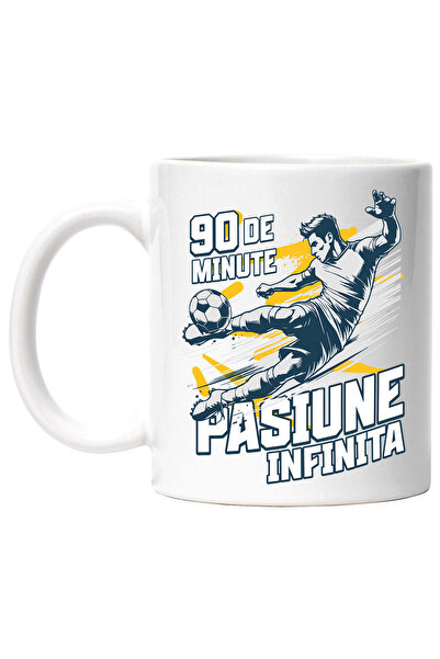 StoryGift Romania Cana Cu Jucator De Fotbal Campion Teren Lovitura Minge Spor...