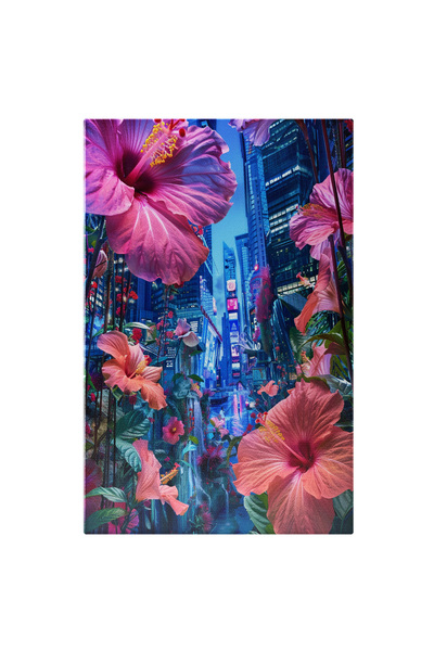 StoryGift Romania Tablou Canvas Plante Cu Petale Roz Ce Acaparează Agitația U...