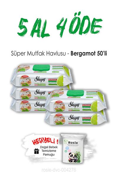 Sleepy Buy 5 Pay 4 Sleepy Bergamot Super Kitchen Towels 50's and Rosie