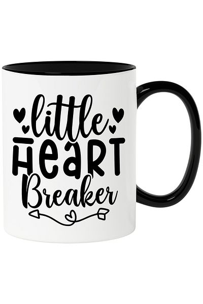StoryGift Romania Mug with hearts and the text "Little heart breaker" - little heart breaker, With