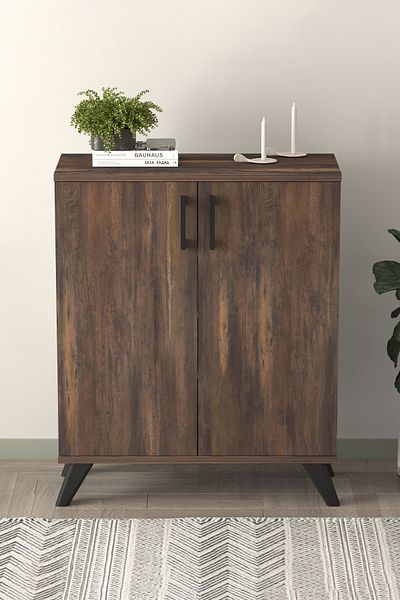 Bofigo 4 Shelves 2 Door Shoe Cabinet Multipurpose Storage Cabinet Ceren Mars