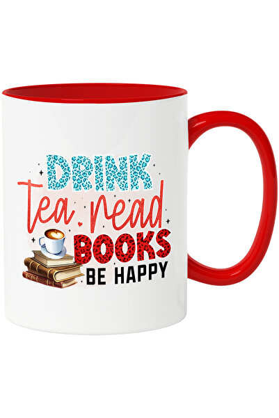 StoryGift Romania Cana Cu Mesajul "drink Tea, Read Books, Be Happy", Carte, I...
