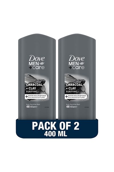 Dove Clay For Body, Face & Hair Wash 2 x 400 ml