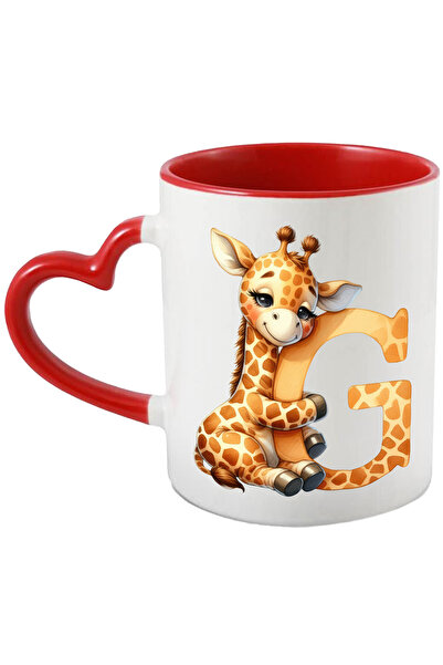 StoryGift Romania Cana Cu O Girafa Cu Litera "g", Ilustratie, Pentru Copii, Scoala, Elev, Abecedar, Cu ,stg