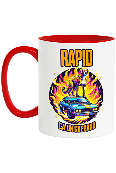StoryGift Romania Cana Rapid Ca Un Ghepard Masina In Flacari Cursa, 330ml, Ce...