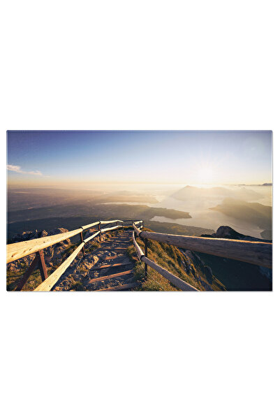 StoryGift Romania Tablou Canvas Drum De Munte Catre Mount Pilatus, Lacul Luce...