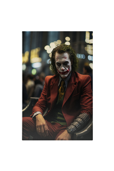 StoryGift Romania Tablou Canvas: Fotografie Cu Joker Stand Pe Scaun - Serios ...