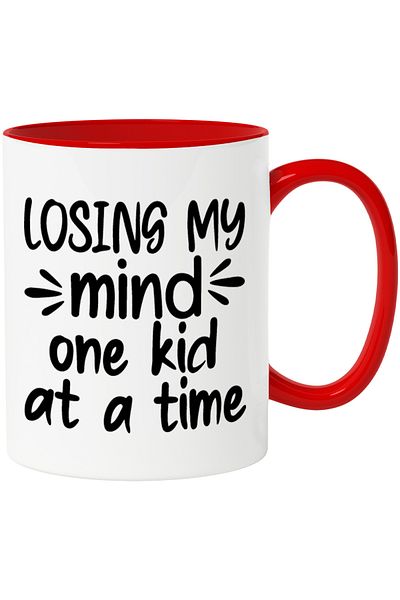 StoryGift Romania Mug with the message "Losing my mind, one kid at a time" - I'm losing my mind, one at a time, With