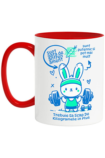 StoryGift Romania Cana Cu Iepure Haios La Sala Sportiv Ridicat Bara Greutati ...