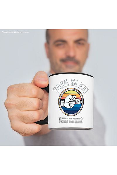 StoryGift Romania Mug Father and son best friends family love, 330ml, Ceramic with Handle, With, STG