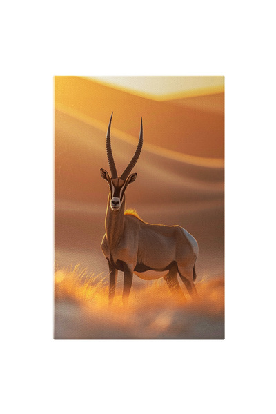 StoryGift Romania Tablou Canvas: Antilopă Sub-africană Cu Coarne Mari În Sălbăticie- Faună Și Natură Pictura Dig