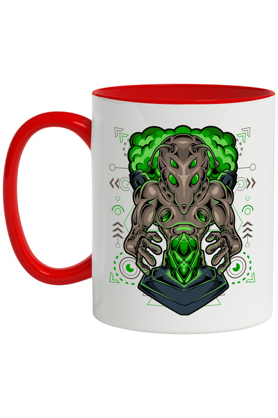 StoryGift Romania Cana Cu Extraterestru, Geometric, Fum, Sci Fi, Cristal, Ped...