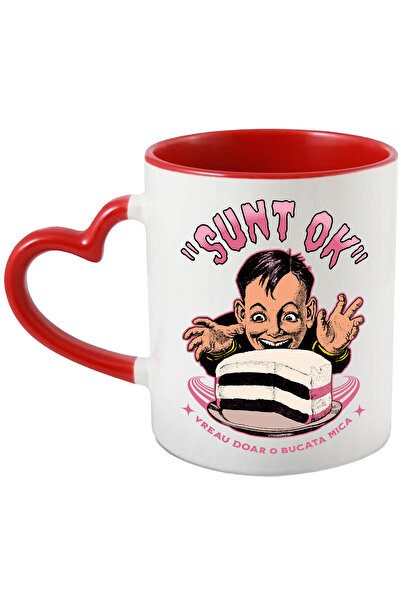 StoryGift Romania Cana Barbat Cu Tort Text Haios Sunt Ok Vreau Doar O Bucata Mica Iubitorii De Dul, Cu ,stg