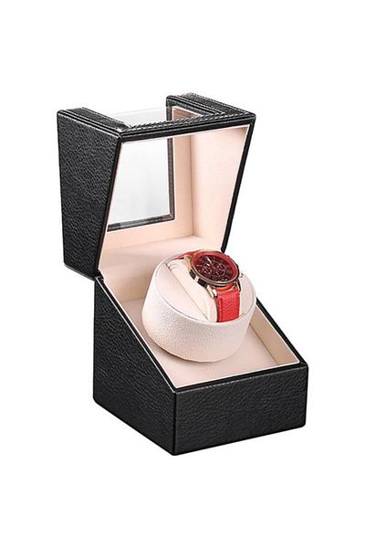iUni Automatic Watch Winder Box, Watch Winder, Black-cream