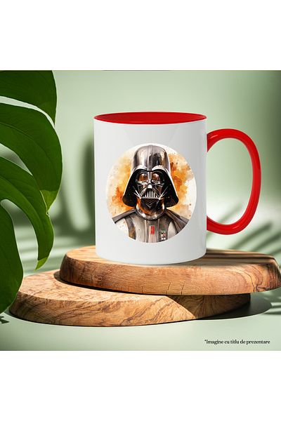 StoryGift Romania Cana Cu Darth Vader, Cerc, Sf, Star Wars, Apus, Explozie De Vopsea, Multicolor 3, Cu ,stg
