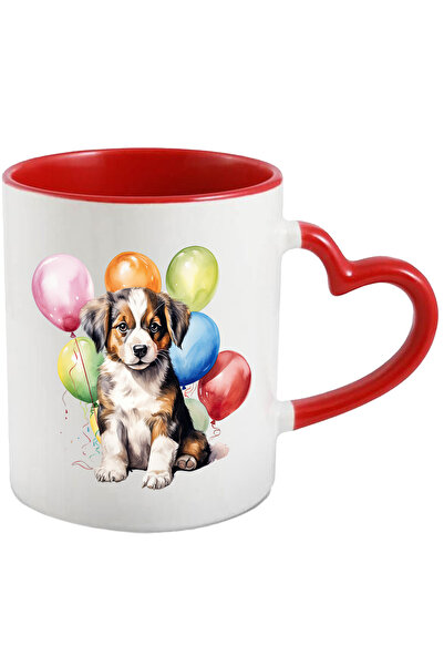 StoryGift Romania Cana Cu Un Catel Surprins | Ilustratie | Curiozitate | Aniversare | Baloane Dive, Cu ,stg