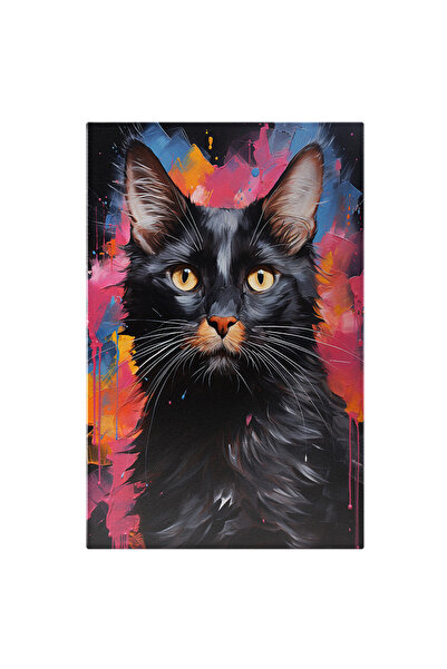 StoryGift Romania Tablou Canvas: Portret Cu Pisica Stil Pictura Cu Vopsea Car...