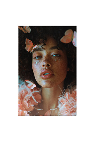 StoryGift Romania Tablou Canvas Refugiul Fluturilor Un Portret Al Fetei Cu Pistrui Care Captează Esența Naturii ,
