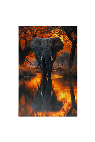 StoryGift Romania Tablou Canvas: Elemente Ale Naturii Reunite Într-un - Elefa...