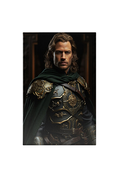 StoryGift Romania Tablou Canvas: Portret Cavaler Baiat Cu Par Lung Blond Ca D...