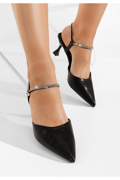 B T Shoes Pantofi Cu Toc Subtire Ynoria Negri