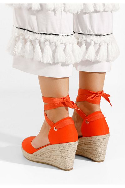 B T Shoes Sandale Cu Platforma Tip Espadrile Vilena Portocalii