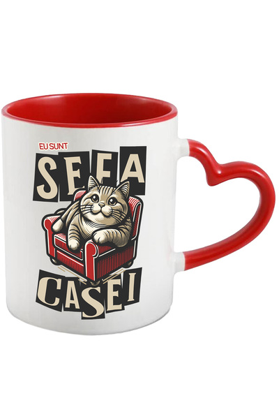 StoryGift Romania Cana Pisica Pe Fotoliu Text Haios Eu Sunt Sefa Casei Animal...