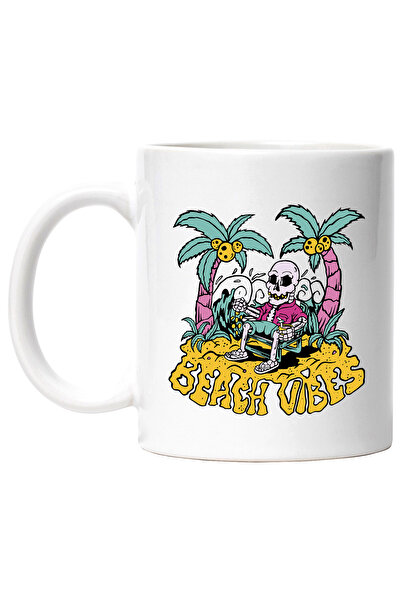 StoryGift Romania Cana Cu Beach Vibes, Nisip, Schelet, Palmieri, Valuri, Mone...