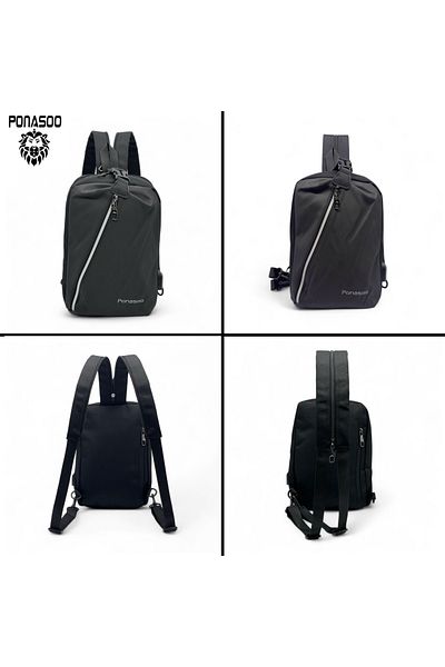 Ponasoo Ponasoo Crossbody Backpack with Adjustable Strap for Men and Women - Casual - Fully Waterproof